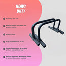 Steel Parallette Bars for Push Ups, Dips & Calisthenics Home Strength Training - ONLINE ONLY