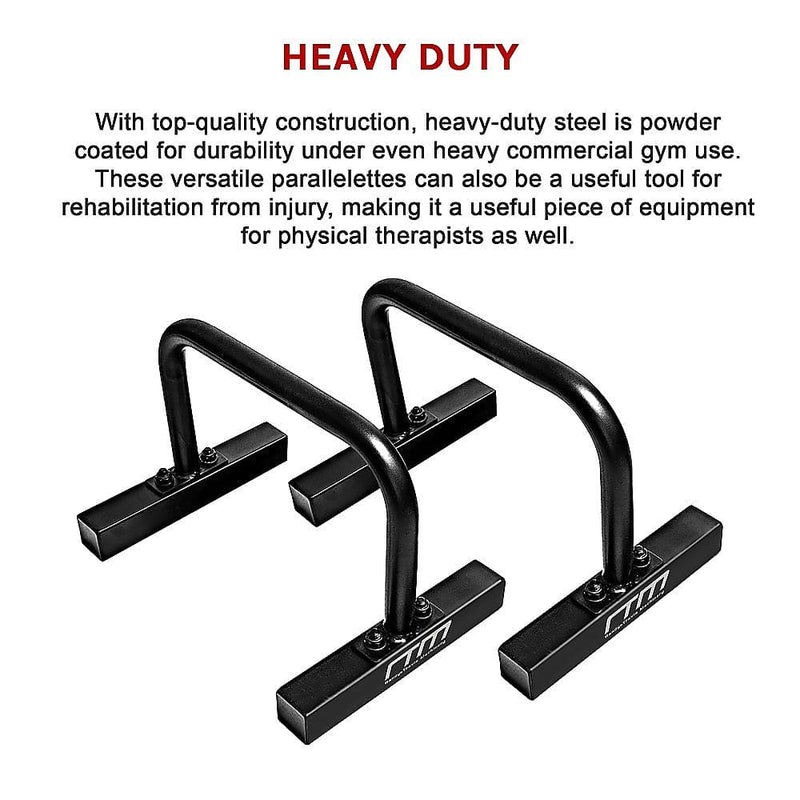 Steel Parallette Bars Push Up & Dip Workouts [ONLINE ONLY]