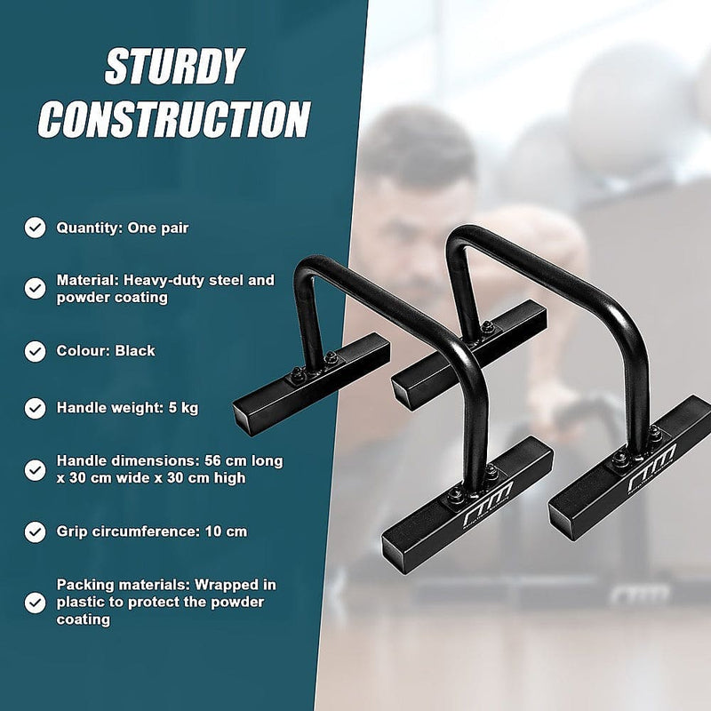 Steel Parallette Bars Push Up & Dip Workouts [ONLINE ONLY]