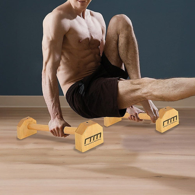 Wooden Parallette Bars Push Up & Dip Workouts [ONLINE ONLY]