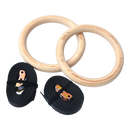 235mm Wooden Gymnastic Rings – Olympic Gym Strength Training & Fitness - ONLINE ONLY