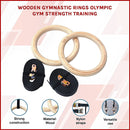 235mm Wooden Gymnastic Rings – Olympic Gym Strength Training & Fitness - ONLINE ONLY