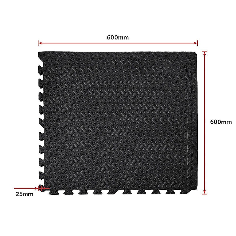 12 Tiles EVA Rubber Foam Gym Mat 60cm x 60cm 2.5cm Fitness Flooring [ONLINE ONLY]