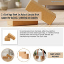 2 x Cork Yoga Block Organic Yoga Prop Accessory Exercise Brick - Online Only