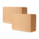 2 x Cork Yoga Block Organic Yoga Prop Accessory Exercise Brick - Online Only
