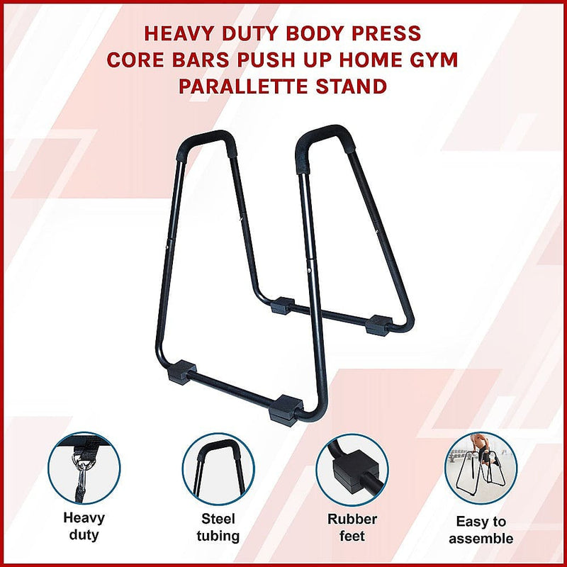 Heavy Duty Body Press Core Bars Push Up Home Gym Parallette Stand [ONLINE ONLY]