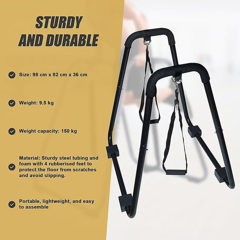 Heavy Duty Body Press Core Bars Push Up Home Gym Parallette Stand [ONLINE ONLY]