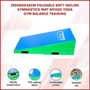 120x60x35cm Foldable Soft Incline Gymnastics Wedge Mat for Yoga & Balance Training - ONLINE ONLY