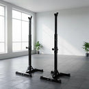 Adjustable Squat Rack Pair Steel Barbell Bench Press Stands Gym Home - ONLINE ONLY