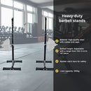 Adjustable Squat Rack Pair Steel Barbell Bench Press Stands Gym Home - ONLINE ONLY