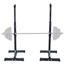 Adjustable Squat Rack Pair Steel Barbell Bench Press Stands Gym Home - ONLINE ONLY