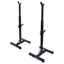 Adjustable Squat Rack Pair Steel Barbell Bench Press Stands Gym Home - ONLINE ONLY