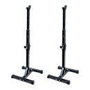 Adjustable Squat Rack Pair Steel Barbell Bench Press Stands Gym Home - ONLINE ONLY