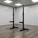Adjustable Squat Rack Pair Steel Barbell Bench Press Stands Gym Home - ONLINE ONLY