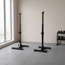 Adjustable Squat Rack Pair Steel Barbell Bench Press Stands Gym Home - ONLINE ONLY