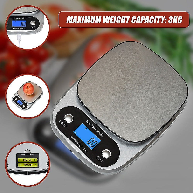 0.1g High Precision Kitchen Scale (Rechargable) [ONLINE ONLY]