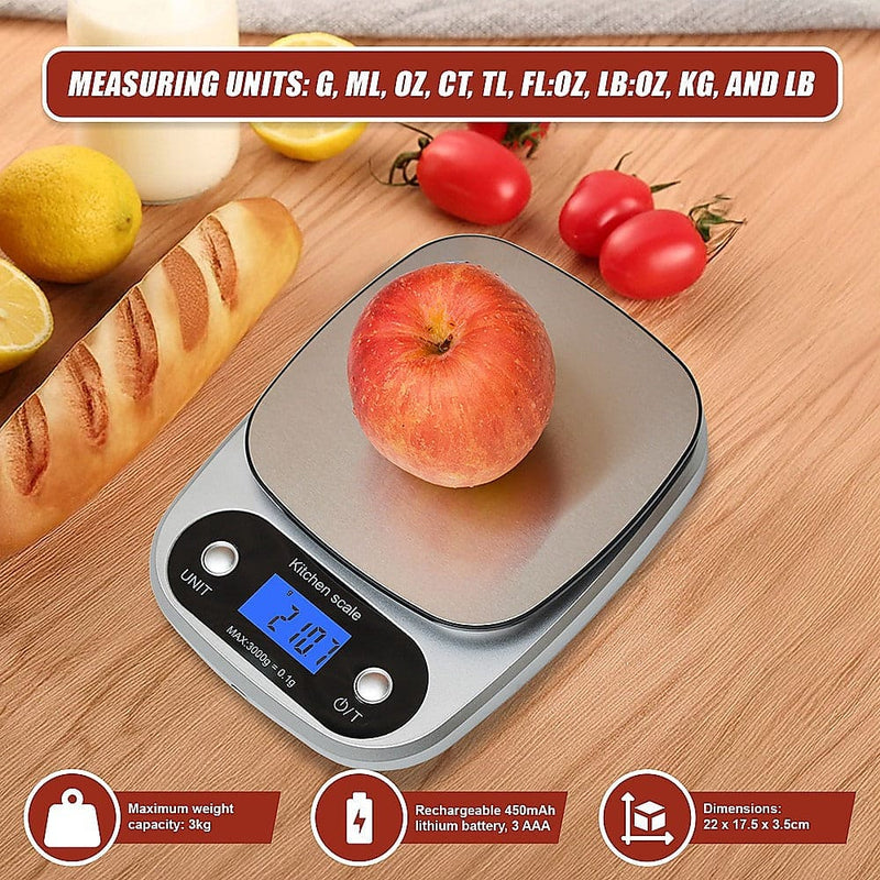 0.1g High Precision Kitchen Scale (Rechargable) [ONLINE ONLY]