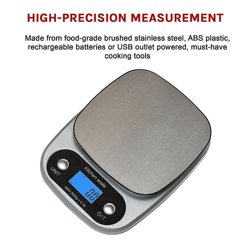 0.1g High Precision Kitchen Scale (Rechargable) [ONLINE ONLY]