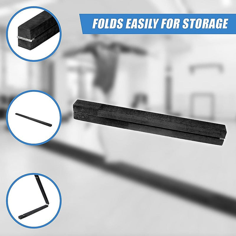 2.2m Gymnastics Folding Balance Beam Black [ONLINE ONLY]