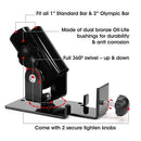 Landmine T Bar Row Platform 360 Degree Swivel for 1 & 2 Inch Bars Olympic - ONLINE ONLY