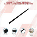 2.4m (8FT) Gymnastics Folding Balance Beam Black [ONLINE ONLY]