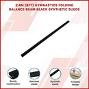 2.4m (8FT) Gymnastics Folding Balance Beam Black [ONLINE ONLY]