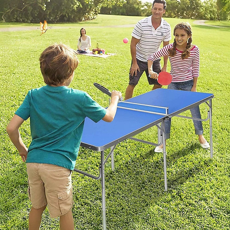 152cm Portable Tennis Table, Folding Ping Pong Table Game Set - ONLINE ONLY