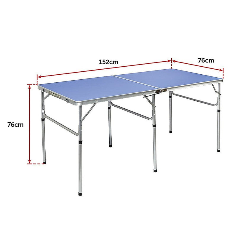 152cm Portable Tennis Table, Folding Ping Pong Table Game Set - ONLINE ONLY