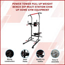 Power Tower Pull Up Weight Bench Dip Multi Station Chin Up Home Gym Equipment [ONLINE ONLY]