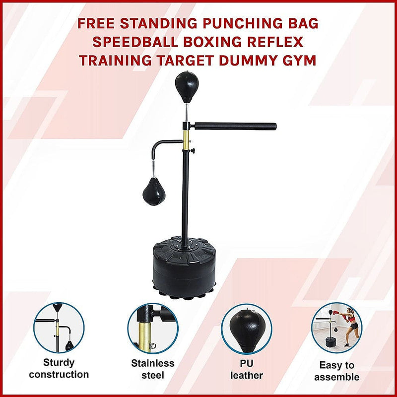 Free Standing Punching Bag Speedball Boxing Reflex Training Target Dummy Gym (Online Only)