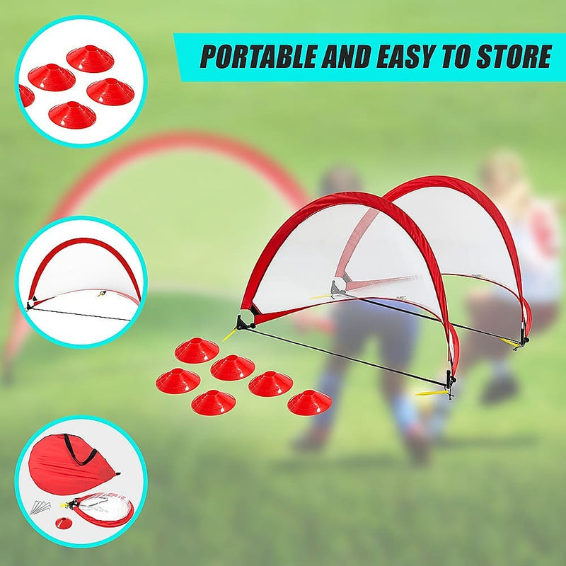 Portable Kids Soccer Goal Set with Cones - ONLINE ONLY