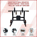Heavy Duty Wall Mounted Power Station Pull Up Dip Knee Raise Bar - ONLINE ONLY