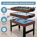 4FT 3-in-1 Games Foosball Soccer Hockey Pool Table - ONLINE ONLY