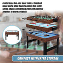 4FT 3-in-1 Games Foosball Soccer Hockey Pool Table - ONLINE ONLY