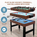 4FT 3-in-1 Games Foosball Soccer Hockey Pool Table - ONLINE ONLY