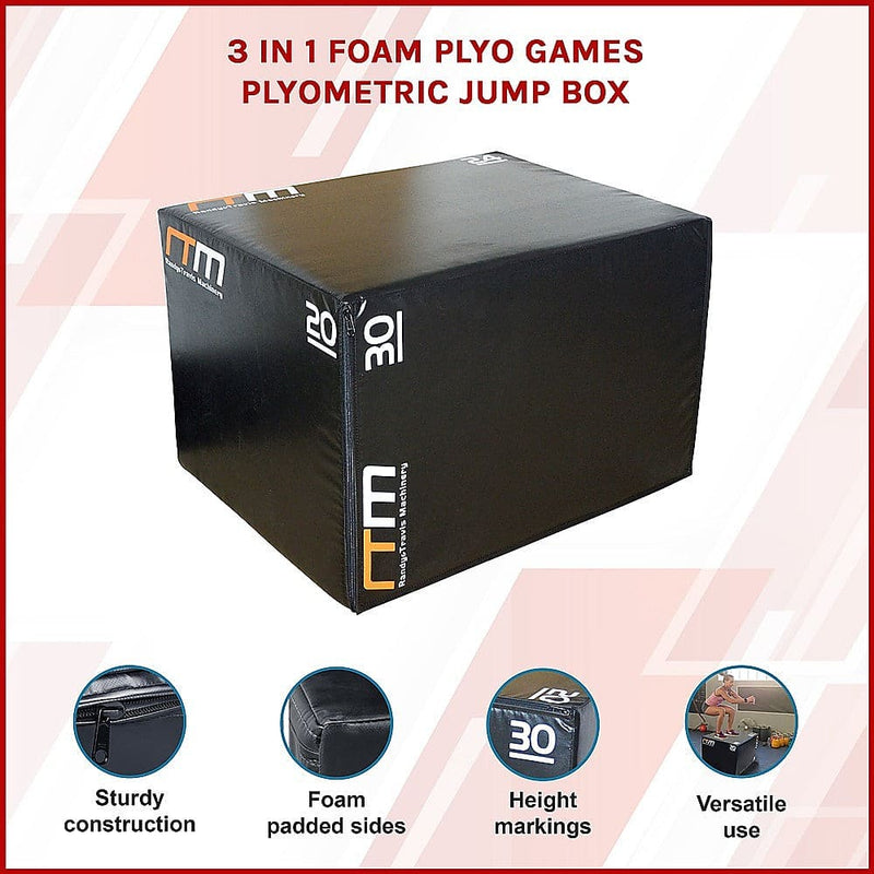 3 IN 1 Foam Plyo Games Plyometric Jump Box [ONLINE ONLY]