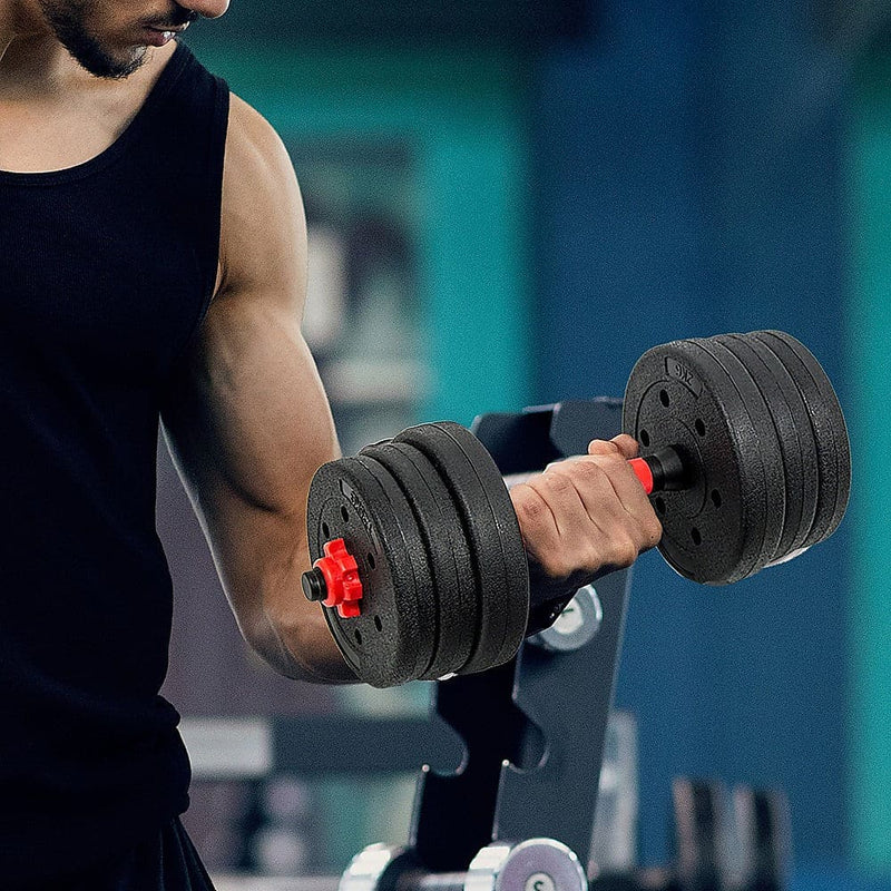 20kg Adjustable Rubber Dumbbell Set [ONLINE ONLY]