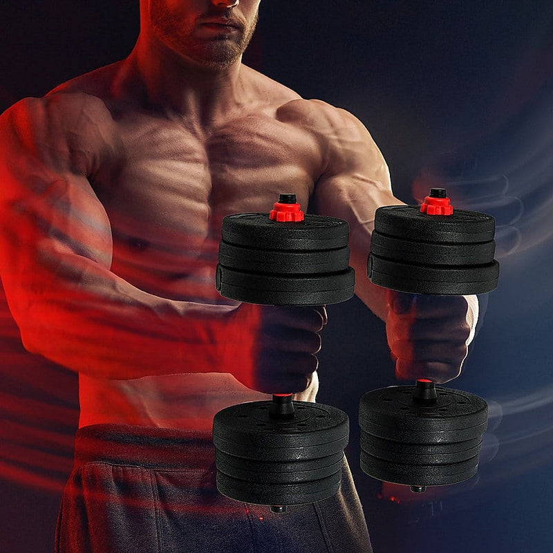 20kg Adjustable Rubber Dumbbell Set [ONLINE ONLY]