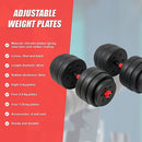 40kg Adjustable Rubber Dumbbell Set [ONLINE ONLY]