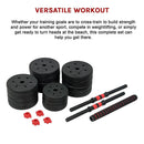 40kg Adjustable Rubber Dumbbell Set [ONLINE ONLY]