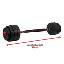 40kg Adjustable Rubber Dumbbell Set [ONLINE ONLY]