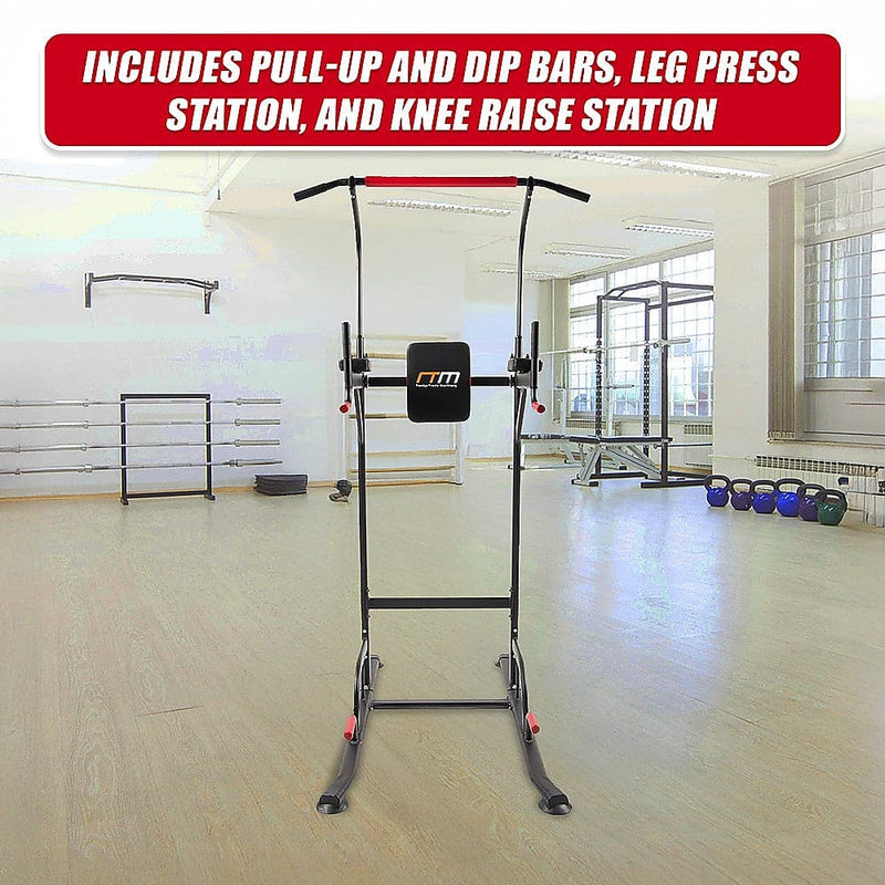 Power Tower Chin Up Bar Push Pull Up Knee Raise Weight Bench Gym Station [ONLINE ONLY]