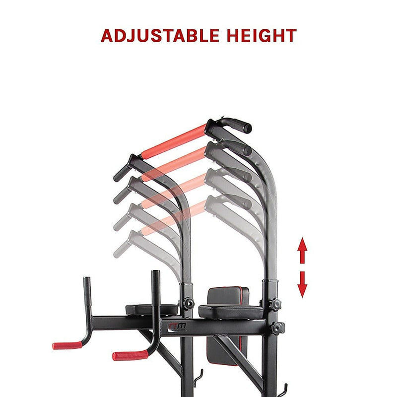 Power Tower Chin Up Bar Push Pull Up Knee Raise Weight Bench Gym Station [ONLINE ONLY]