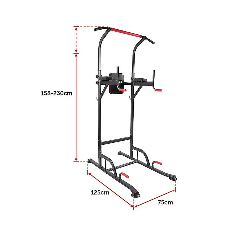 Power Tower Chin Up Bar Push Pull Up Knee Raise Weight Bench Gym Station [ONLINE ONLY]