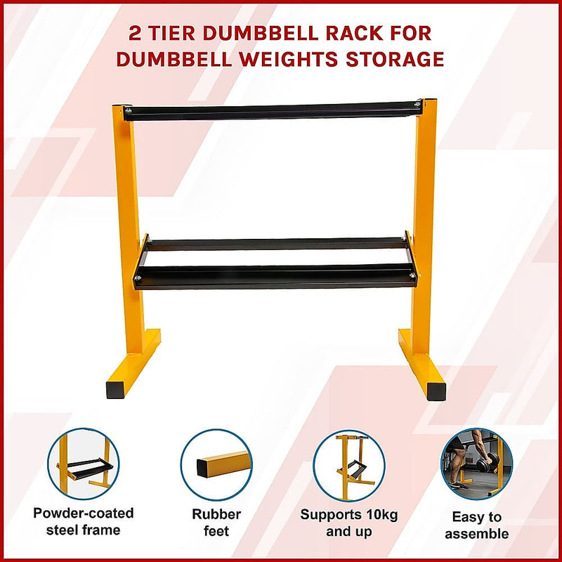 2 Tier Dumbbell Rack for Dumbbell Weights Storage [ONLINE ONLY]