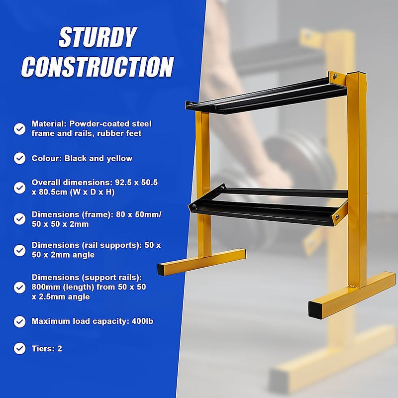 2 Tier Dumbbell Rack for Dumbbell Weights Storage [ONLINE ONLY]