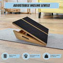 Wooden Slant Exercise Board With Adjustable Incline And Non-Slip Surface [ONLINE ONLY]