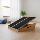 Wooden Slant Exercise Board With Adjustable Incline And Non-Slip Surface [ONLINE ONLY]