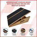 Wooden Slant Exercise Board With Adjustable Incline And Non-Slip Surface [ONLINE ONLY]