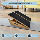 Wooden Slant Exercise Board With Adjustable Incline And Non-Slip Surface [ONLINE ONLY]